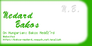 medard bakos business card